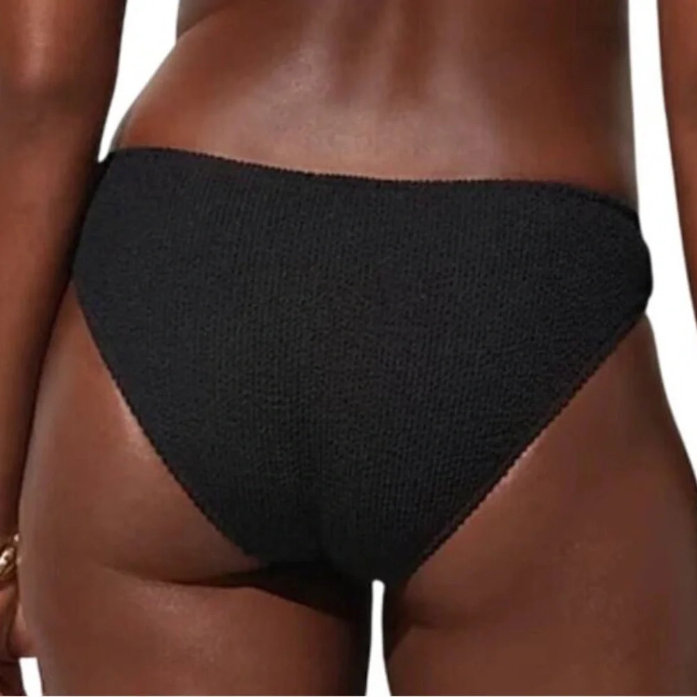 J. Crew Black Full Coverage Bikini Bottom Swim Size 2X NWT